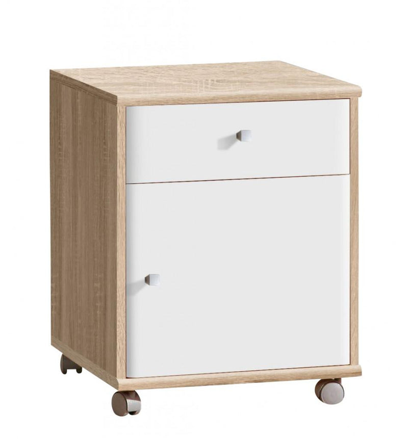 Rollcontainer Eike Kommode in Sonoma Eiche sägerau / Weiss von Forte
