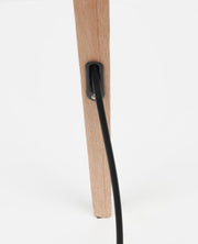 Stehleuchte TRIPOD WOOD BLACK von ZUIVER Schirm schwarz Füße natur