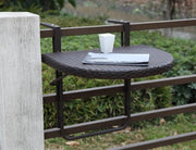 Balkontisch Hängetisch Agra 60 x 50 cm Polyrattan Farbe Coffee