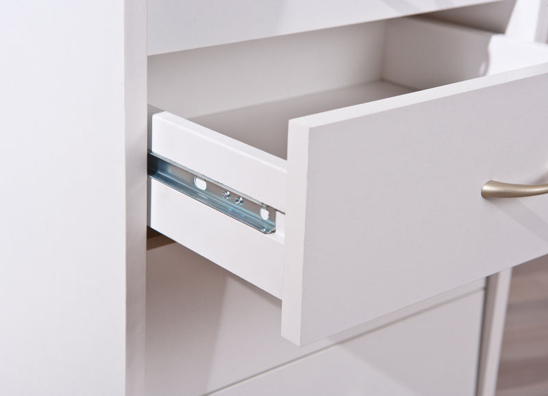 Rollcontainer PRONTI mit 4 Schubladen, Weiß, für Büro & Kinderzimmer