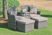 Garten Lounge Set Geflechtgruppe Calgary 3-teilig inkl. Kissen