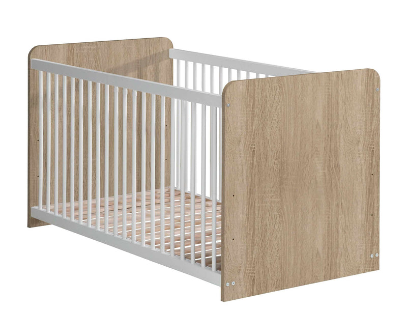 Babybett Kinderbett Winnie 70 x 140 cm 3 Schlupfsprossen Sonoma Eiche