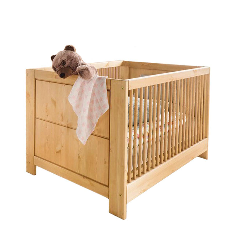 Babybett VITA 140 x 70 cm Kinderbett mit Sprossen Kiefer massiv