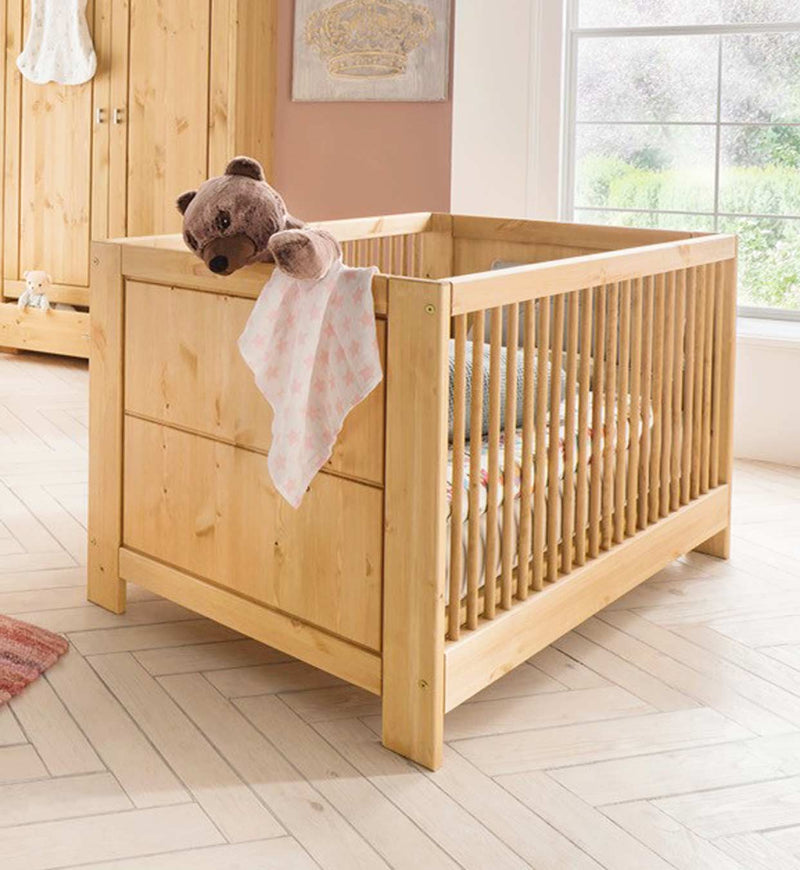 Babybett VITA 140 x 70 cm Kinderbett mit Sprossen Kiefer massiv