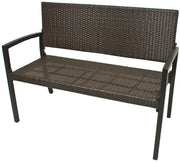 Gartenbank Parkbank SAN REMO Aluminium und Polygeflecht Coffee