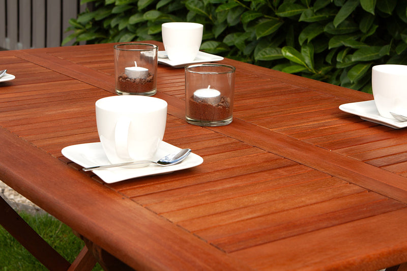 Gartentisch ORLANDO klappbar | 120x70 cm | FSC® Eukalyptus Holz