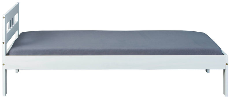 Bett FANA Einzelbett Futonbett 90x200 Kiefer massiv Weiß lackiert