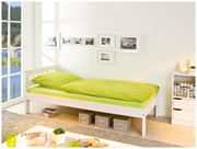 Bett FANA Einzelbett Futonbett 90x200 Kiefer massiv Weiß lackiert