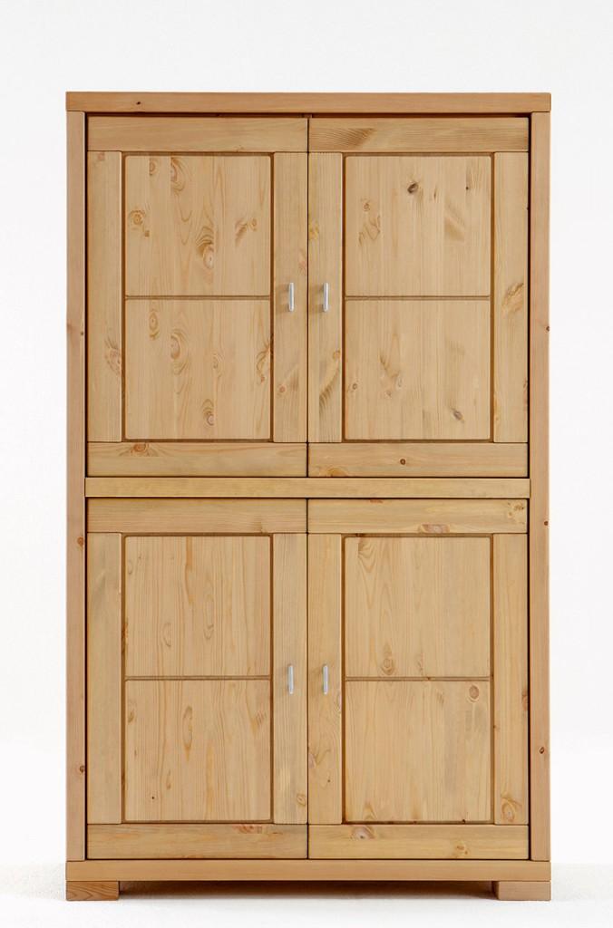 Highboard Guldborg Schrank mit 4 Türen Kiefer massiv