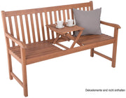 Gartenbank PADANG mit hochklappbarem Tisch aus 100% Eukalyptus