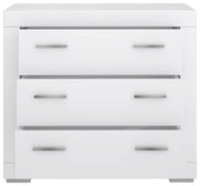 Schubladenkommode SNOW Kommode mit 3 Schubkästen Weiß