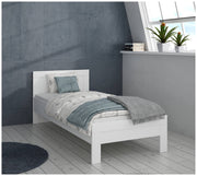 Jugendbett SNOW Bett 90 x 200 cm Einzelbett in Weiß matt