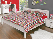 Jugendbett SNOW Bett 140 x 200 cm Einzelbett in Weiß matt von Forte
