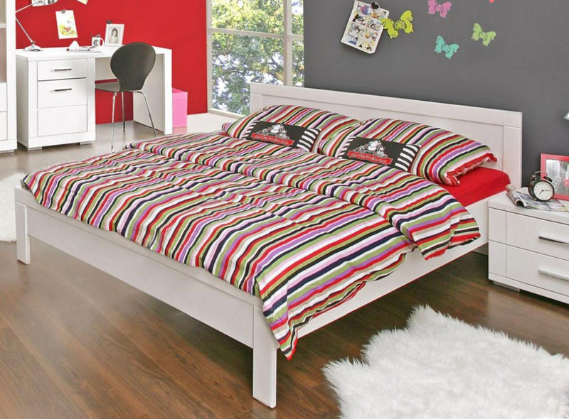 Jugendbett SNOW Bett 140 x 200 cm Einzelbett in Weiß matt von Forte