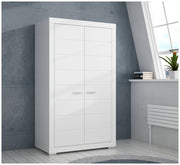 Kleiderschrank SNOW Schrank 2 Türen Breite 116 cm Weiß matt