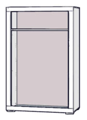 Kleiderschrank SNOW Schrank 2 Türen Breite 116 cm Weiß matt Forte