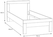 Jugendzimmer SNOW Komplett-Set 6-tlg. Bett 90 cm Weiß