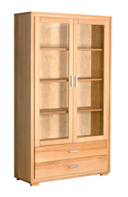 Vitrine Genf 2-türig - Kernbuche Massivholz geölt