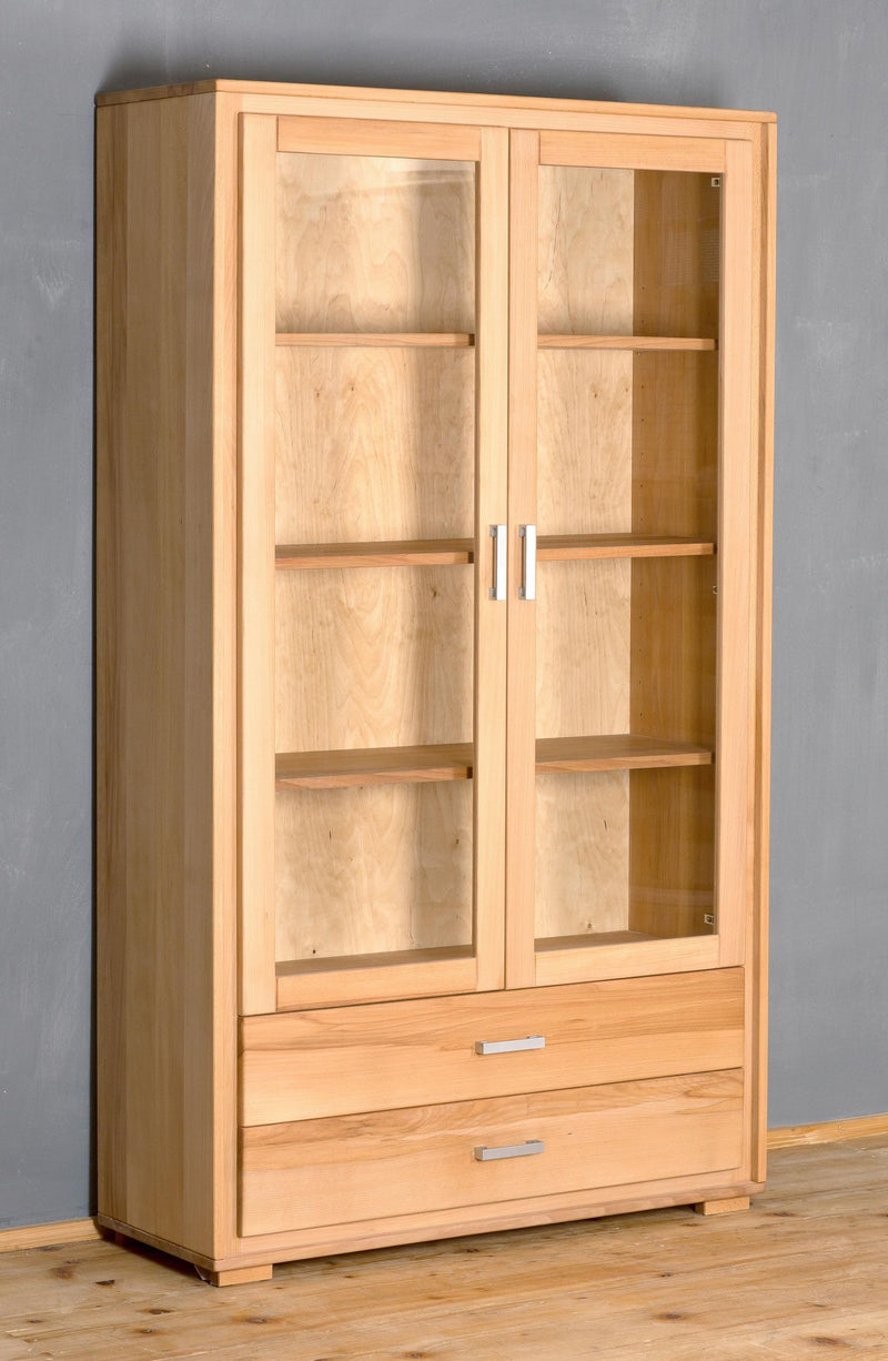 Vitrine Genf 2-türig - Kernbuche Massivholz geölt