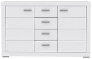 Sideboard SNOW Anrichte Weiß 2 Türen 4 Schubladen