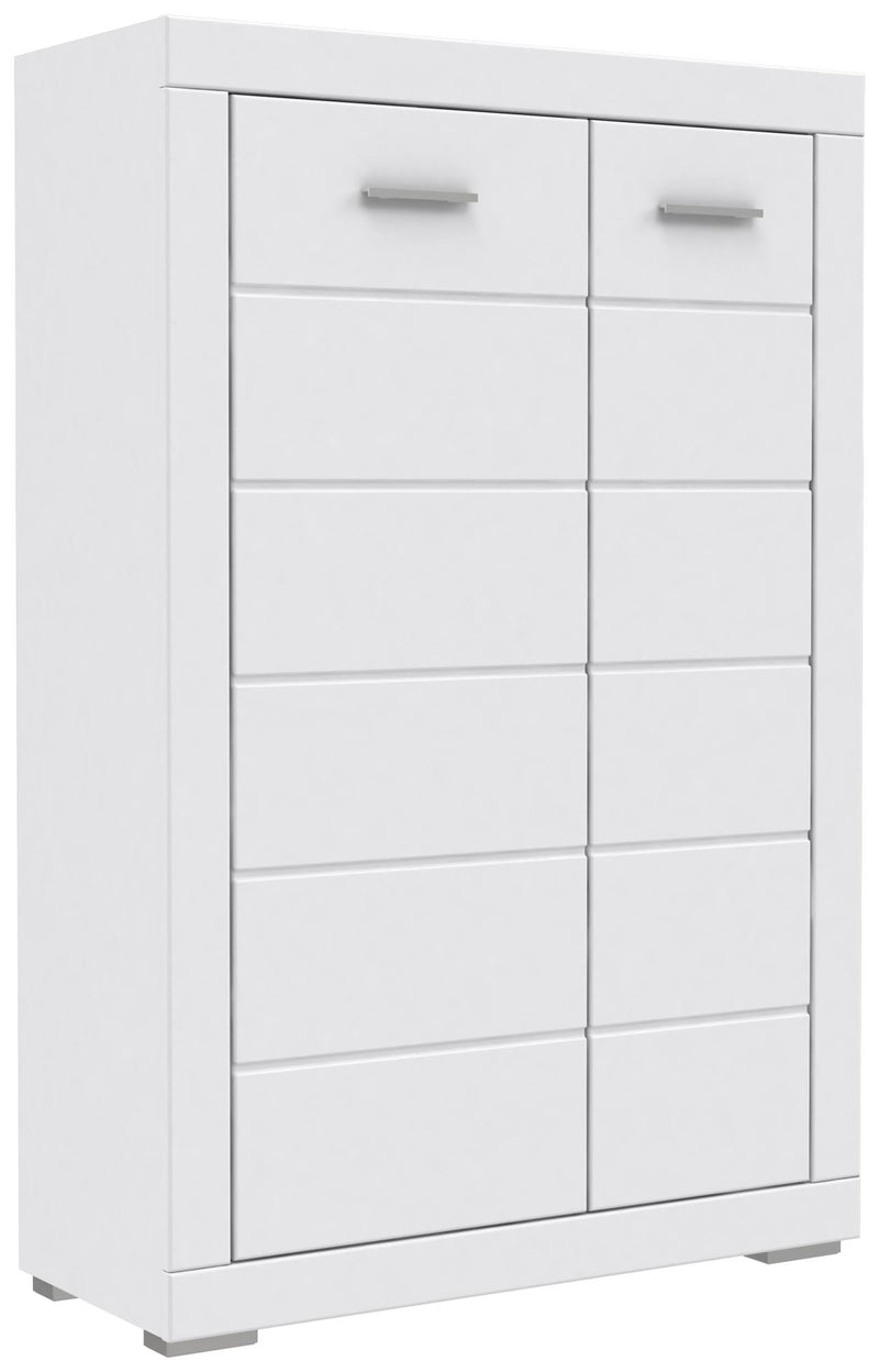 Highboard SNOW Schrank mit 2 Türen 8 Fächer