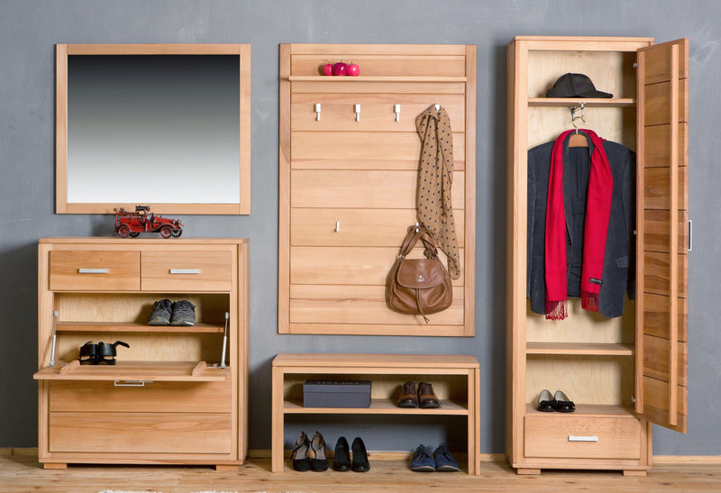 Schuhschrank Schuhkipper Genf 91 cm Kernbuche massiv geölt