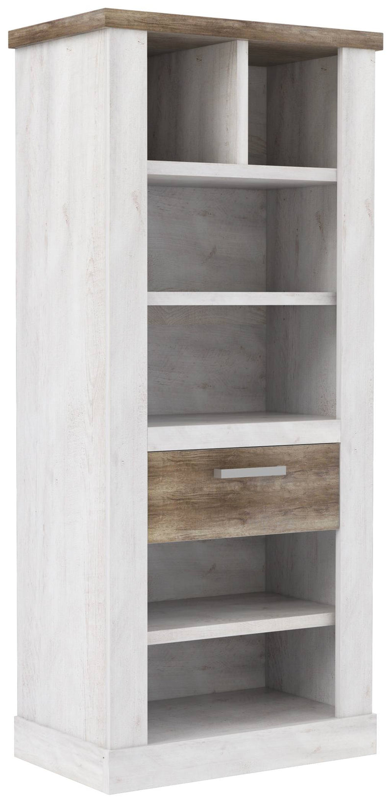 Regal DURO Bücherregal 1 Schublade - Optik Pinie weiß antik