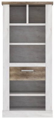 Regal DURO Bücherregal 1 Schublade - Optik Pinie weiß antik