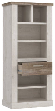 Regal DURO Bücherregal 1 Schublade - Optik Pinie weiß antik