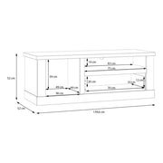 Lowboard DURO TV-Board mit Gerätefach Optik Pinie weiß antik Forte
