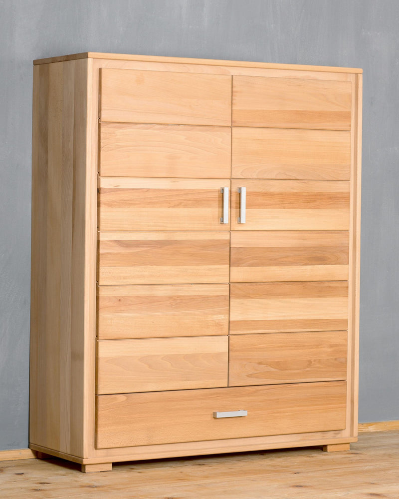 Highboard Vertiko Genf 2-türig Kernbuche Massivholz geölt