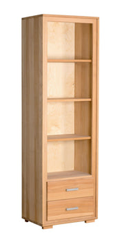 Regal Genf 193 cm 2 Schubläden - Kernbuche massiv geölt
