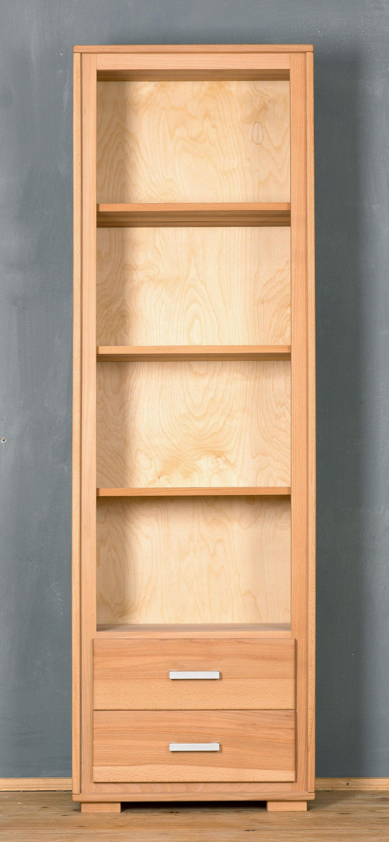 Regal Genf 193 cm 2 Schubläden - Kernbuche massiv geölt