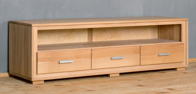 TV Lowboard Genf 3 Schubläden - Kernbuche Massivholz geölt