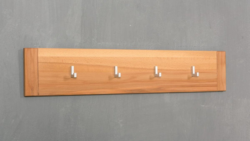 Wandgarderobe Hakenleiste Genf - Kernbuche Massivholz geölt/gewachst