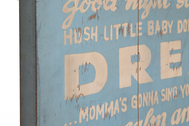 Wall Art Deko Holzschild - "A dream" im Vintage Look