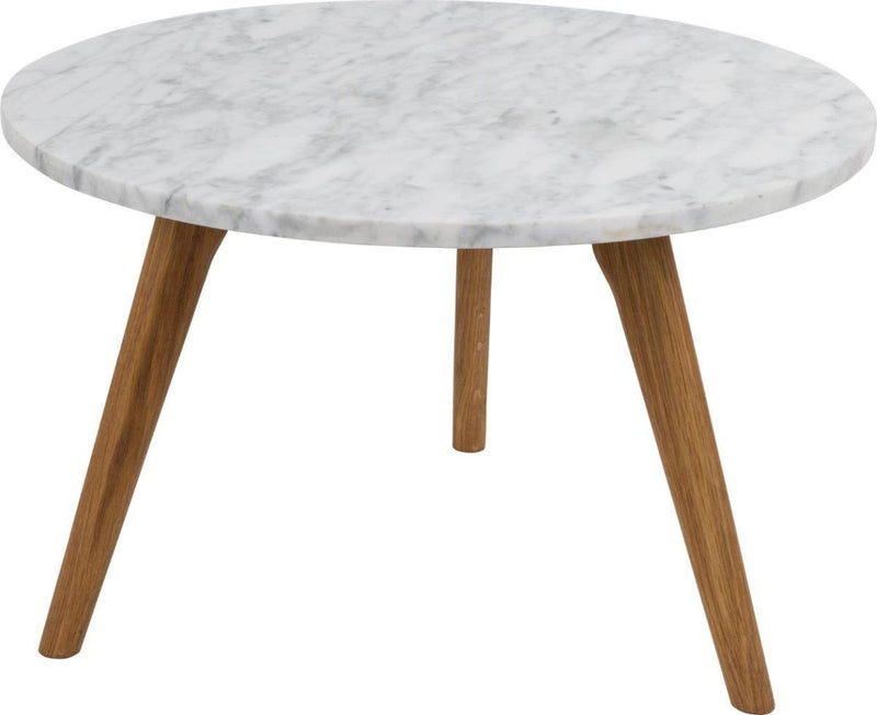 Runder Marmor Beistelltisch WHITE STONE von Zuiver groß