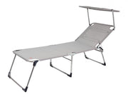 AMIGO FOURTY SUN Grau mit Dach Sonnenliege Gartenliege