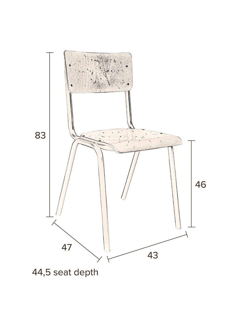 Stuhl Stapelstuhl SCUOLA von DutchBone