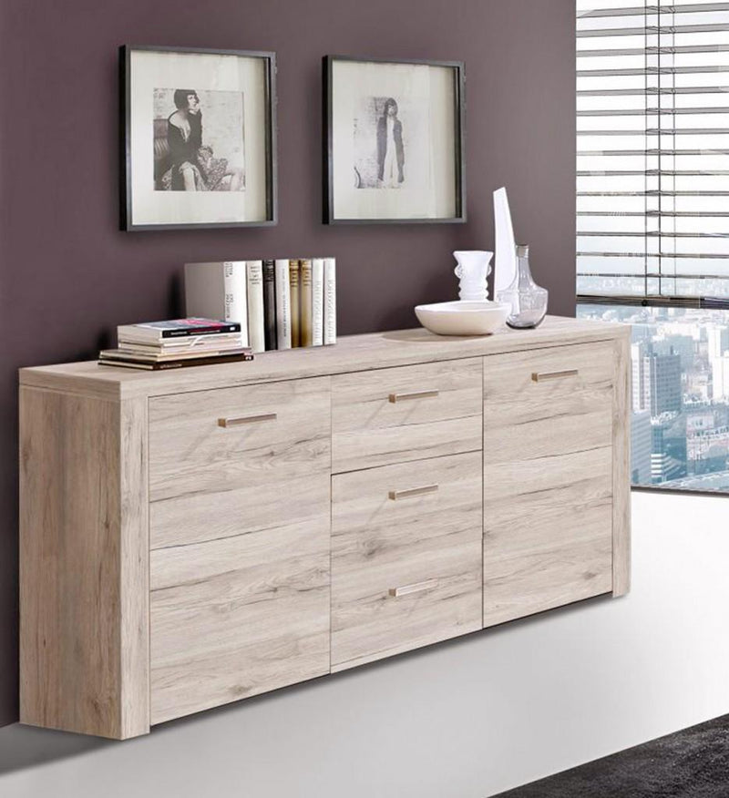 Sideboard PORTLAND 2 Türen 3 Schubladen Sandeiche Dekor von Forte