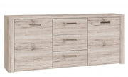 Sideboard PORTLAND 2 Türen 3 Schubladen Sandeiche Dekor von Forte