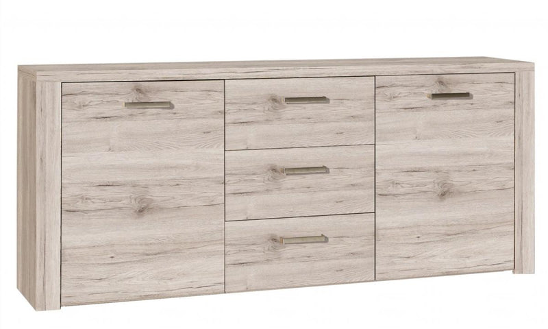 Sideboard PORTLAND 2 Türen 3 Schubladen Sandeiche Dekor von Forte