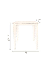 Tisch Esstisch SCUOLA 70 x 70 cm von DutchBone