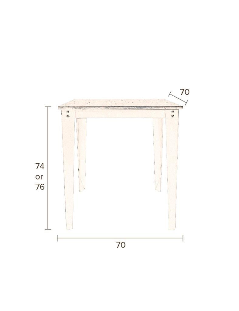 Tisch Esstisch SCUOLA 70 x 70 cm von DutchBone