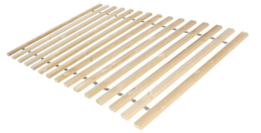 Lattenrost Rolllattenrost mit 13 Leisten 90 x 200 in Gesamtansicht mit parallel angeordneten Holzleisten.