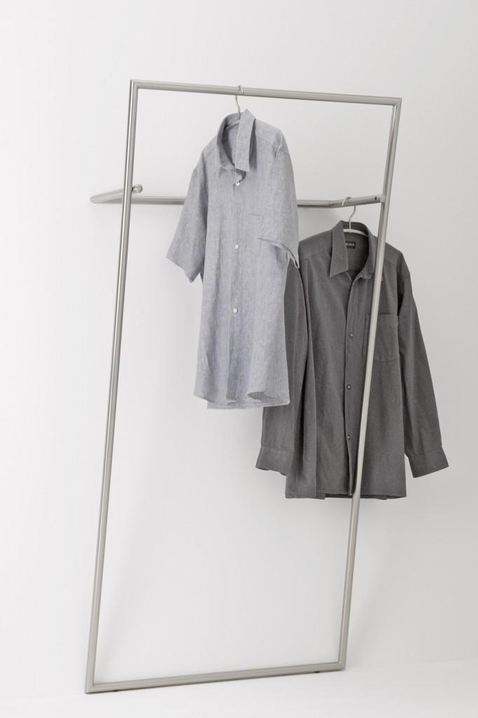 Garderobe BARREL Edelstahl Design Wandgarderobe Höhe 180 cm Jan Kurtz