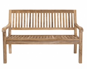 Stabile 3-sitzer Gartenbank Kingsbury in Premium Teak 150 cm