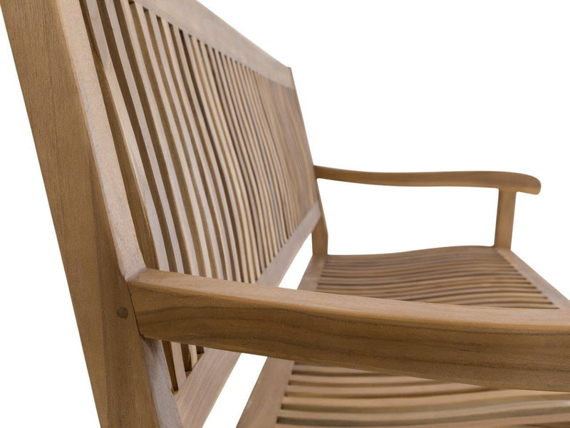 Stabile 4-sitzer Gartenbank Kingsbury in Premium Teak 180 cm