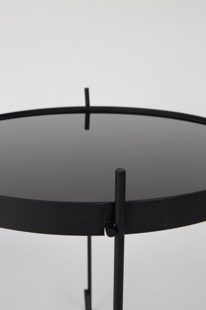 Beistelltisch Cupid in schwarz mit abnehmbaren Tablet von Zuiver