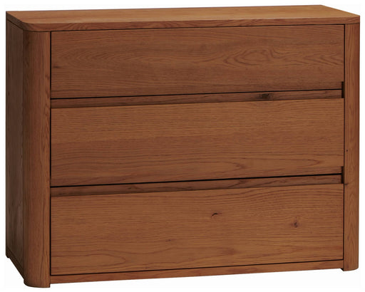 Hasena Schubladenkommode AIDA Schlafzimmer Kommode Eiche in Gesamtansicht mit drei Schubladen von vorne.
